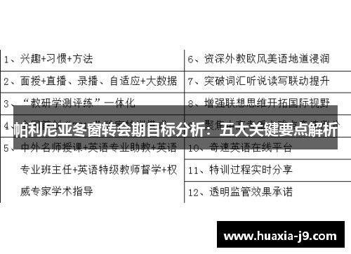 帕利尼亚冬窗转会期目标分析:五大关键要点解析 帕利尼亚冬窗转会期目标分析:五大关键要点解析