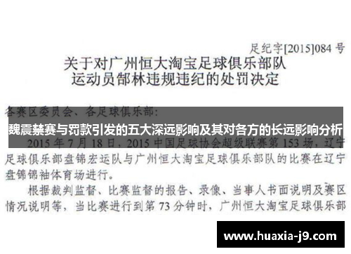 魏震禁赛与罚款引发的五大深远影响及其对各方的长远影响分析